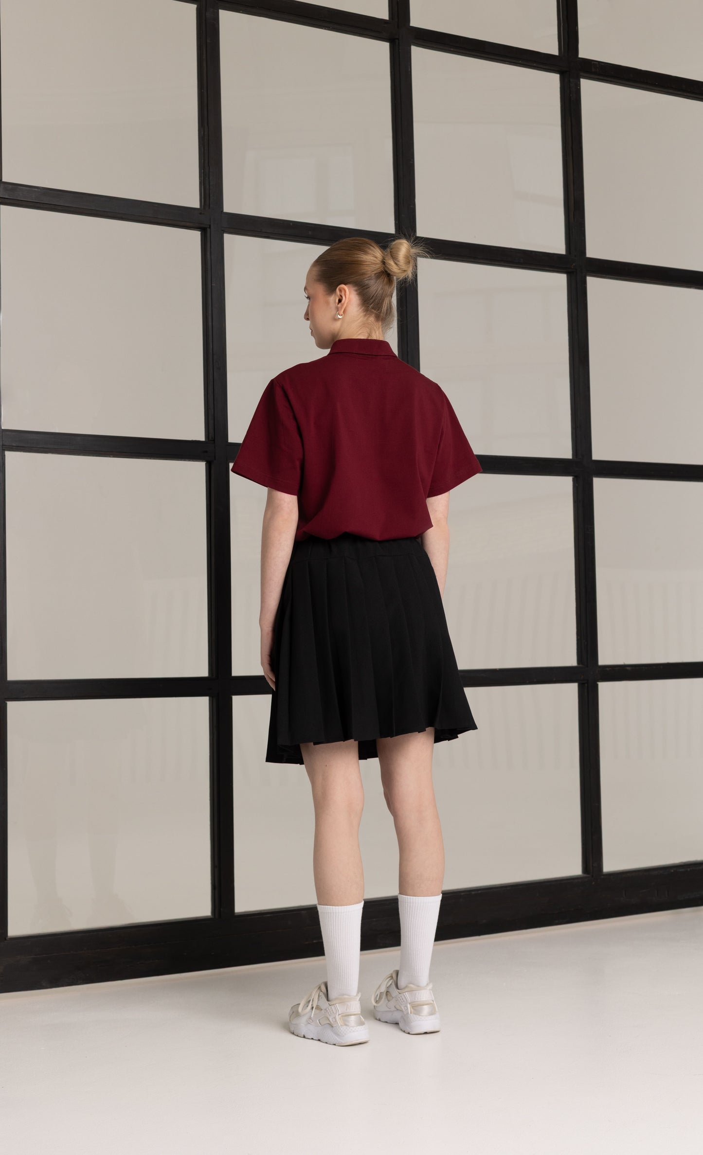 Mokykliniai  bordo ir žali polo marškinėliai dideliems